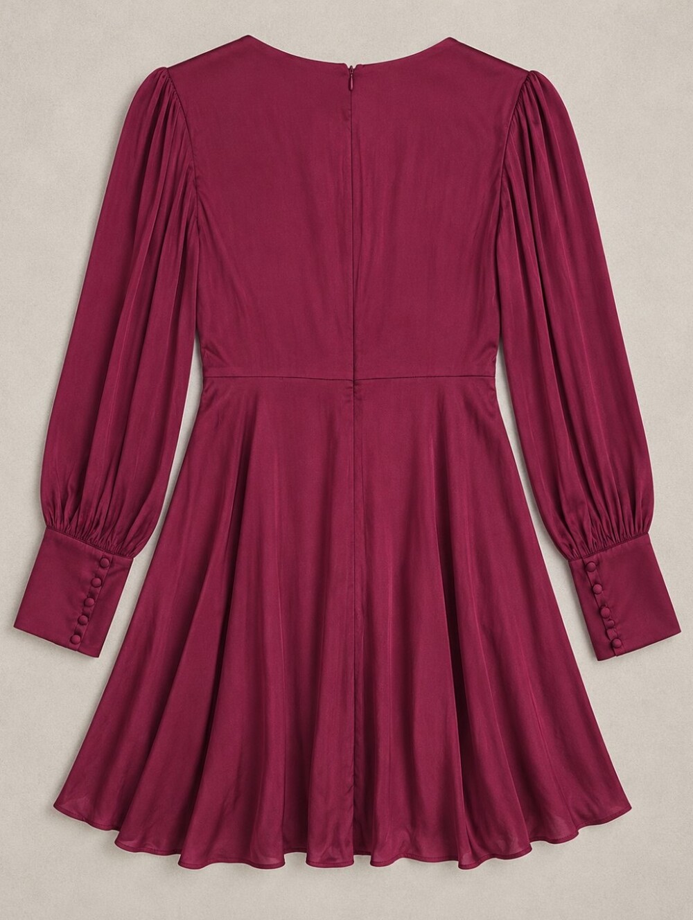 Bardot Claire Mini Dress Merlot Size 8 Medium Twist Front Wedding Guest Flare - Picture 4 of 17